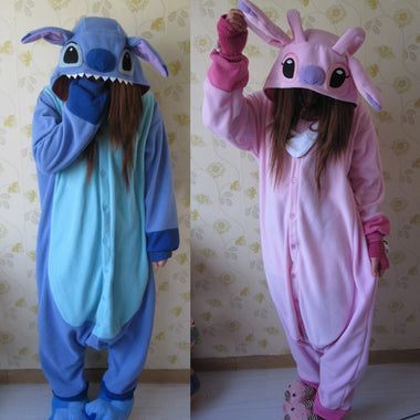 Blue and Pink Lilo andStitch Onesie
